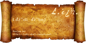 Ládi Ábel névjegykártya