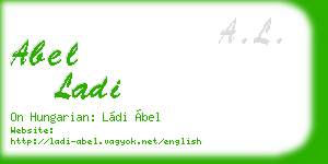 abel ladi business card