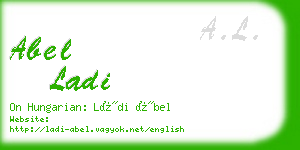 abel ladi business card